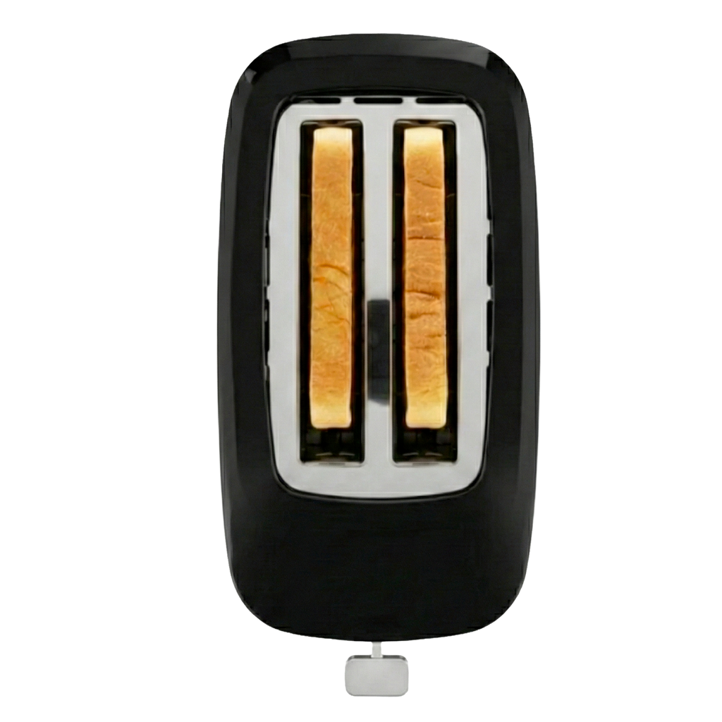 Grille-pain Design Noir 700W – 2 Fentes Larges